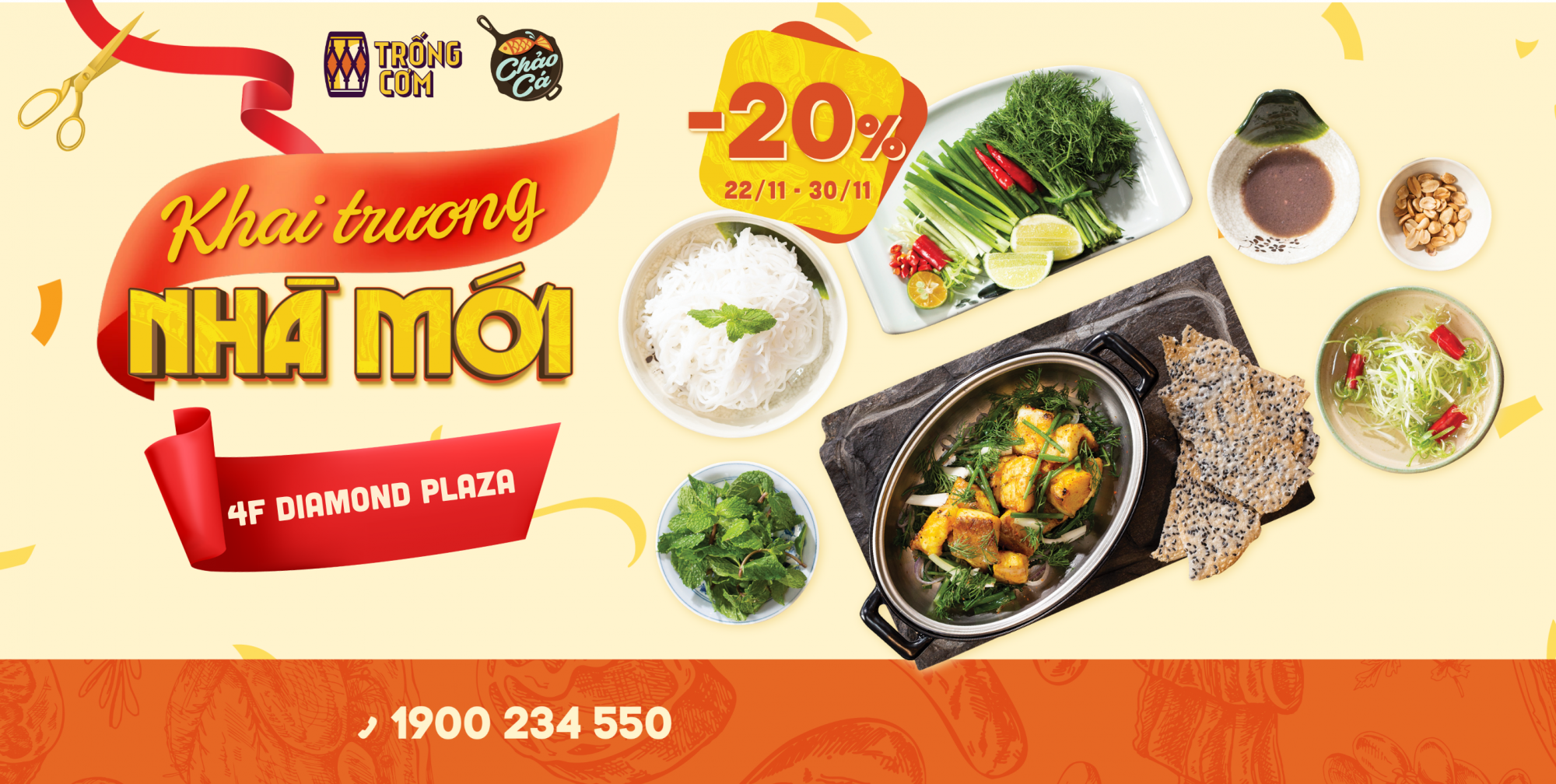 MỪNG KHAI TRƯƠNG – GIẢM NGAY 20% TẠI NHÀ MỚI DIAMOND PLAZA